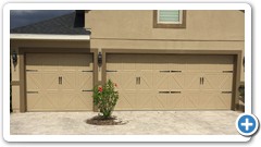 Carriage house steel garage doors