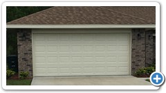 White steel garage door