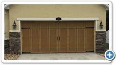 Wooden garage door carriage house style